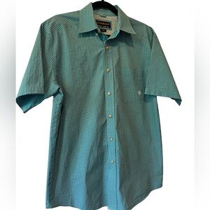Ariat Pro Shirt Western Cowboy Green Cowboy Size MM in excellent condition.